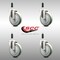 Service Caster 5 Inch 316SS Gray Polyurethane Swivel 7/8 Inch Expanding Stem Caster Set SCC SCC-SS316EX20S514-PPUB-78-4 - alternate 2